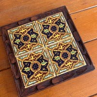 Decorative tile Tray  with intricate patterns Mexico