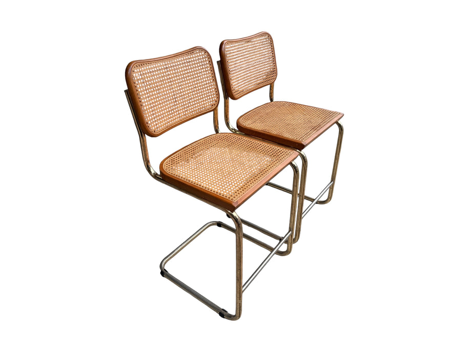 Italian Vintage Marcel Breuer Bar Stools - Made in Italy (set of 2)