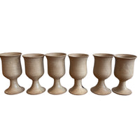 Set of Six 6 Hand Spun Ceramic Glasses