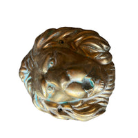 Large Brass European Lion Head Wall Mounted