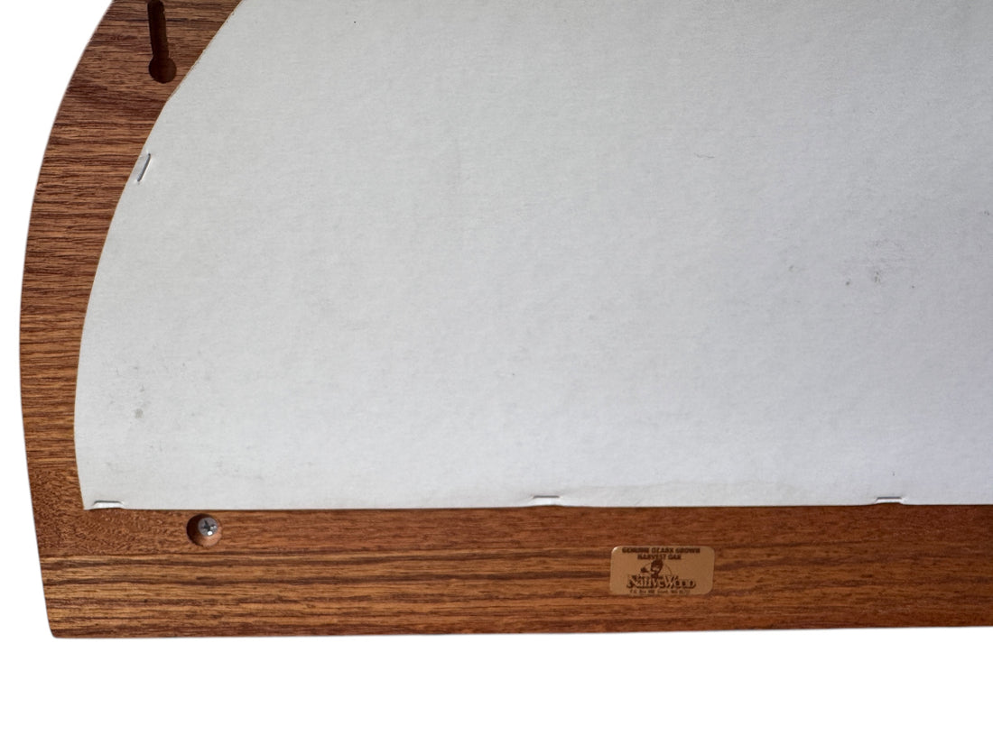 Ozark Oak Wall Mirror with Shelf