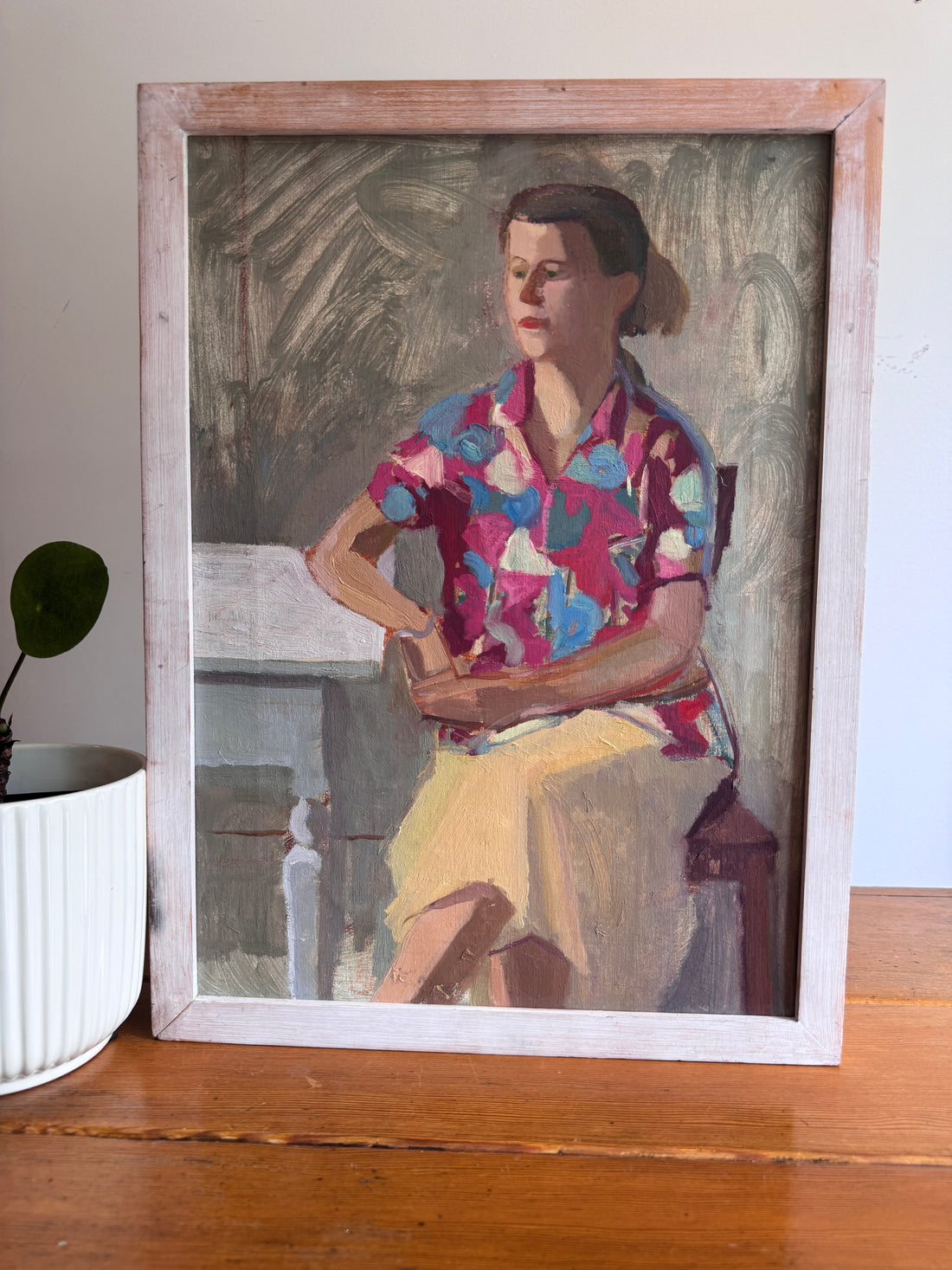 Framed Portrait of a Person Original Art Vintage