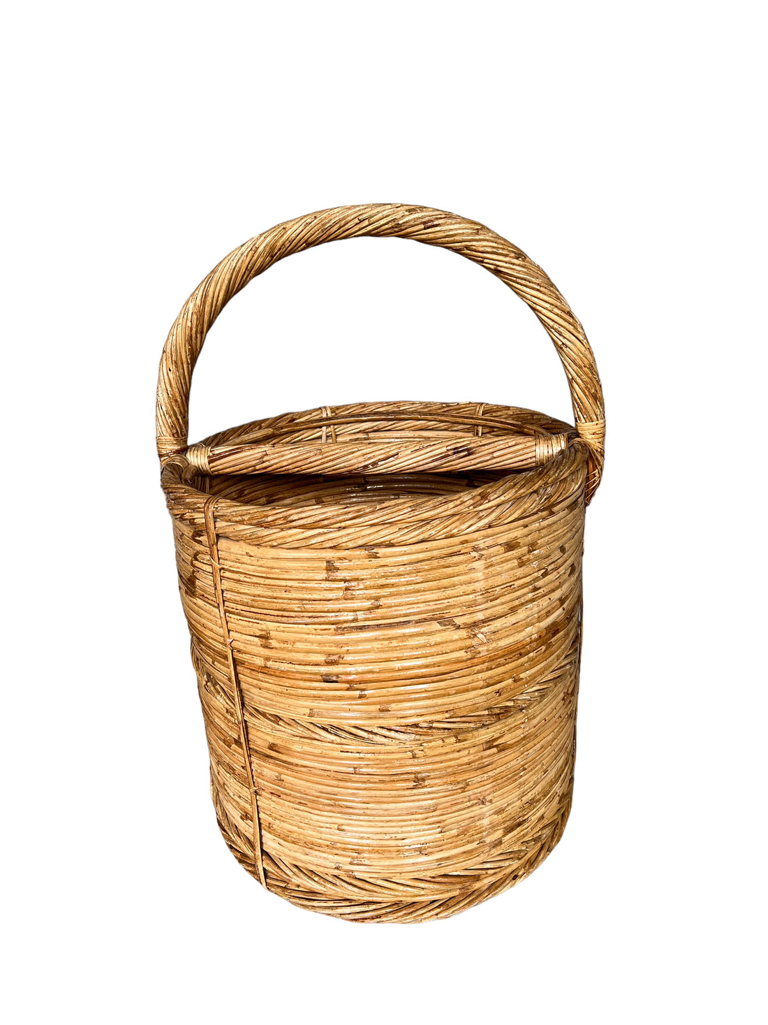 Bamboo Vintage Storage Basket with Handle