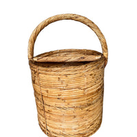 Bamboo Vintage Storage Basket with Handle