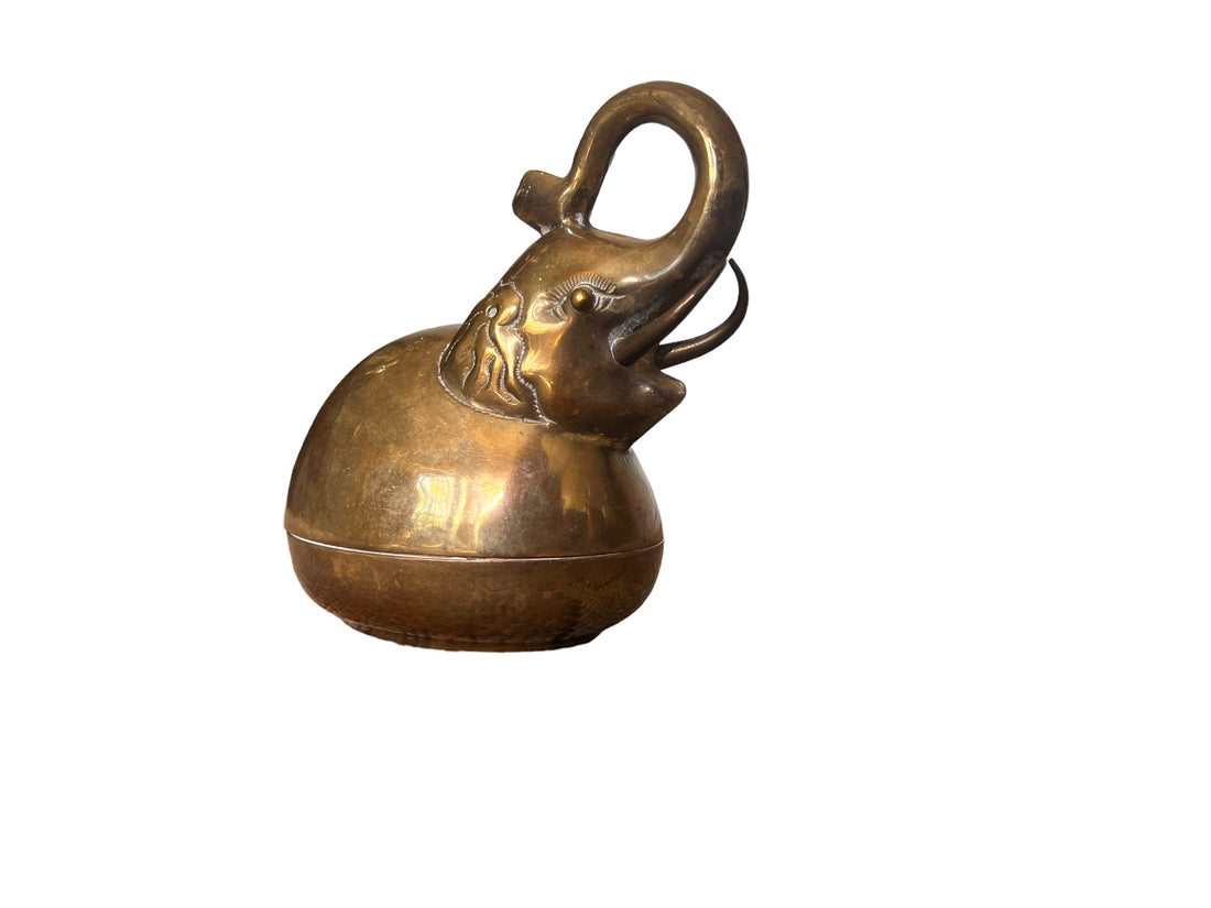 Brass Elephant Trinket Box