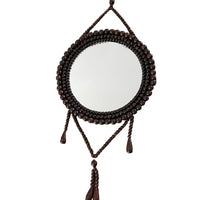 Wood Beaded Wall Mirror