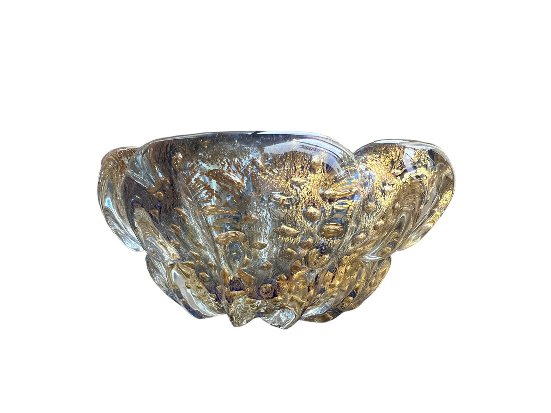 Murano Crystal Glass Ashtray Dish