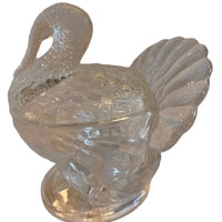 LE Smith Turkey Candy Dish Clear Glass