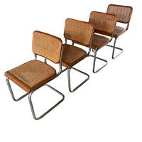 Vintage Marcel Breuer Chairs with Mixed Wood Tones 