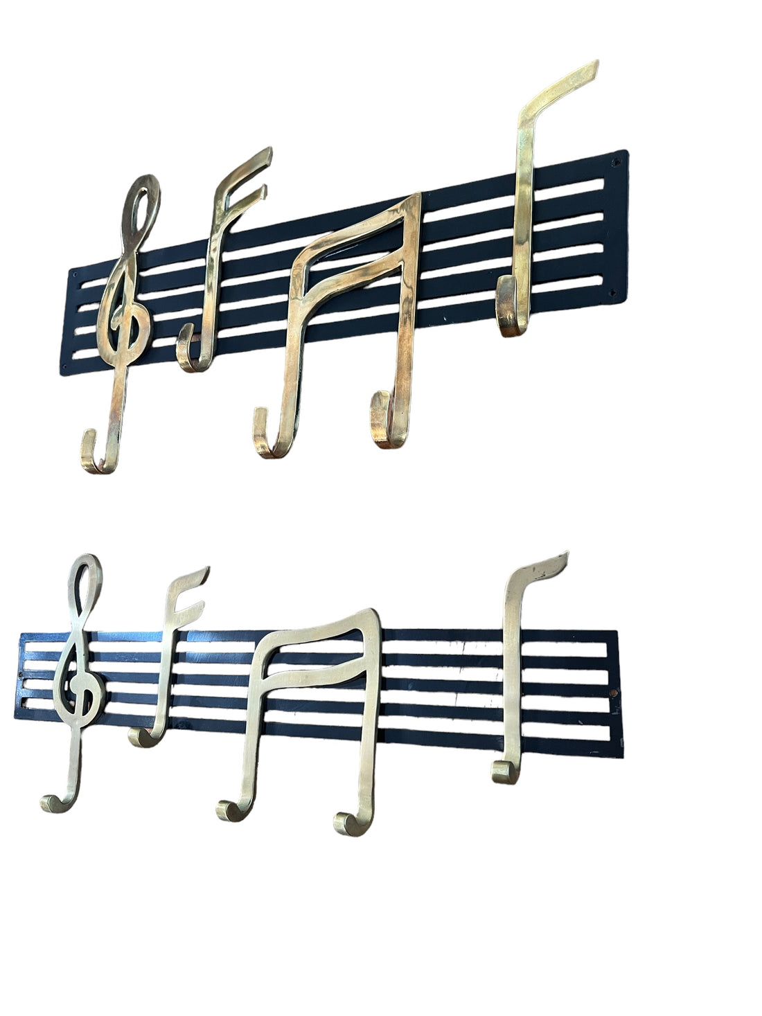 Music Note Wall Hooks Vintage Brass (Each Sold Separately)