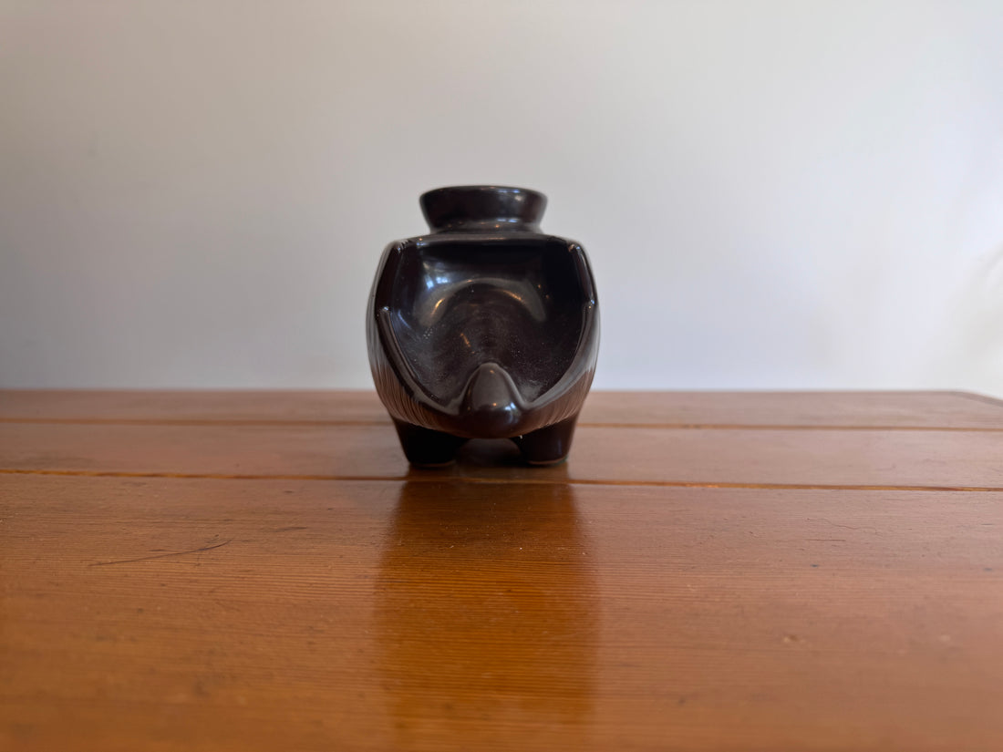 Rare Redwing Ceramic Pig Candle Holder