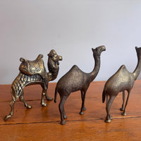 Etched Brass Camel Figures Vintage