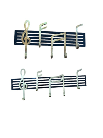 Music Note Wall Hooks Vintage Brass (Each Sold Separately)