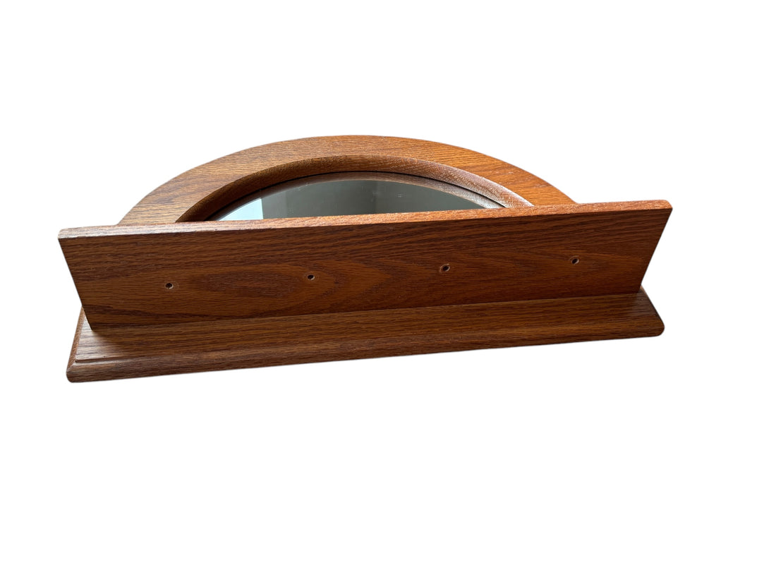 Ozark Oak Wall Mirror with Shelf