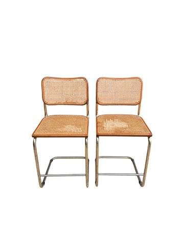 Italian Vintage Marcel Breuer Bar Stools - Made in Italy (set of 2)