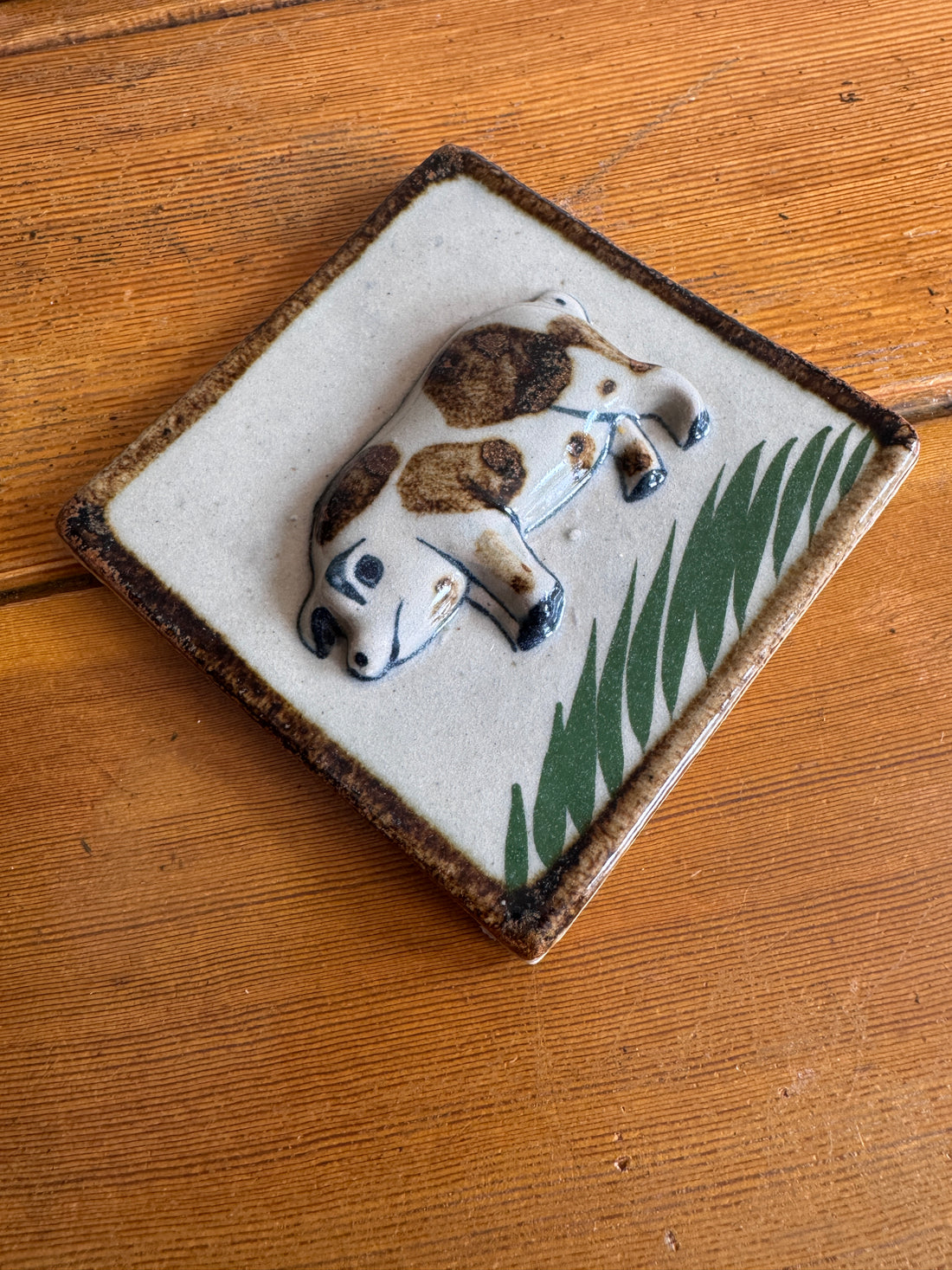 Tonala Ceramic Tile Folklore Pig Wall Art