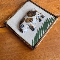 Tonala Ceramic Tile Folklore Pig Wall Art