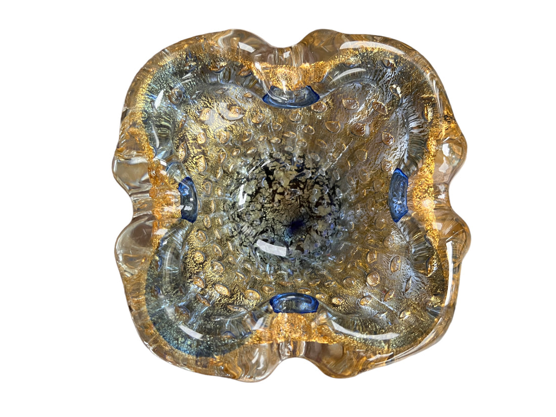 Murano Crystal Glass Ashtray Dish