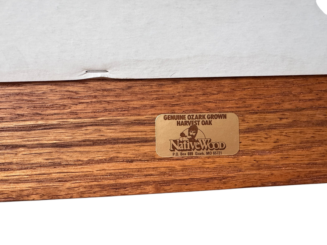 Ozark Oak Wall Mirror with Shelf
