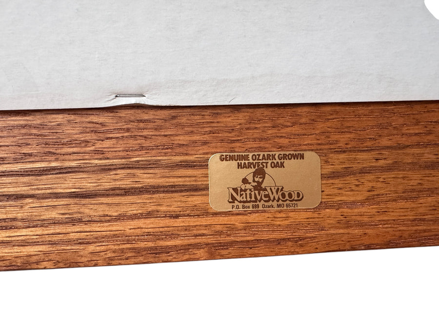Ozark Oak Wall Mirror with Shelf