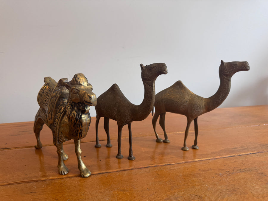 Etched Brass Camel Figures Vintage (Sold Separately)