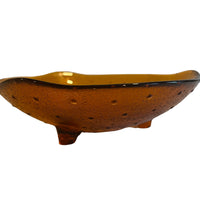 1970s Spanish Amber Glass Dish