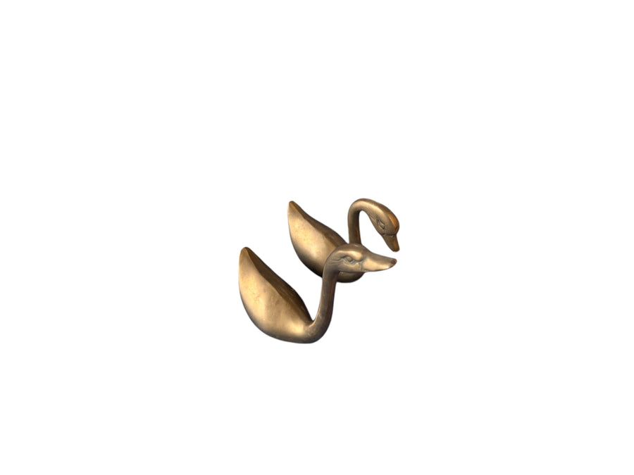 Set of 2 Brass Swans