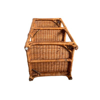 Wicker Woven Bookshelf Organizer Storage Spice Rack Bathroom storage