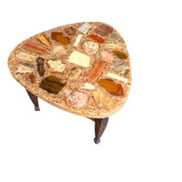 Geode Resin Midcentury End Table