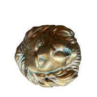 Large Brass European Lion Head Wall Mounted