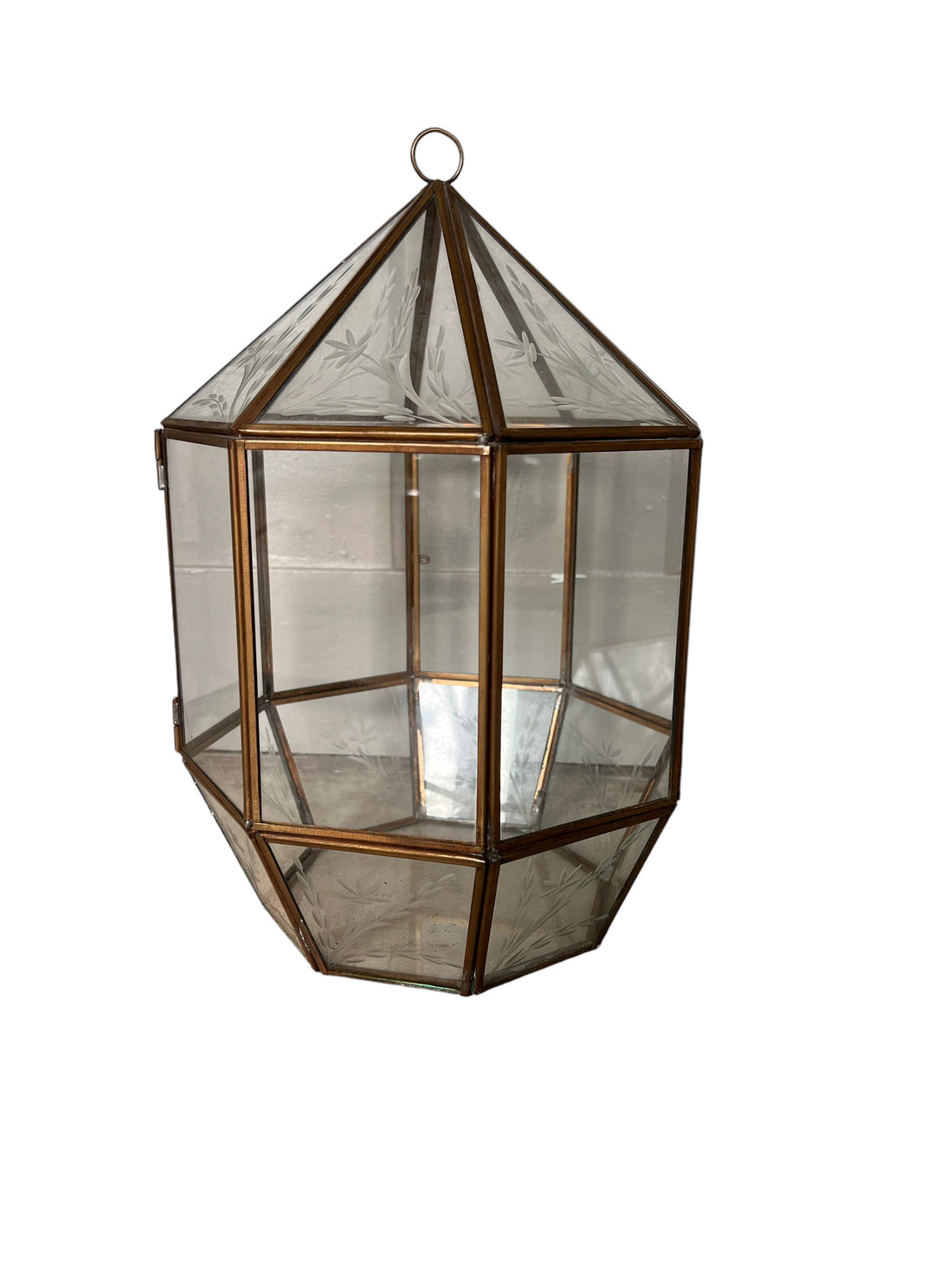 Glass and Brass Geometric Terrarium