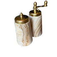 Italy Alabaster Pepper and Salt Shaker Set