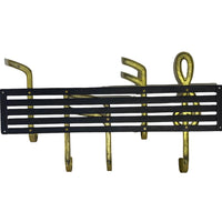 Music Note Wall Hooks Vintage Coat rack towel hooks Brass and Cast Iron