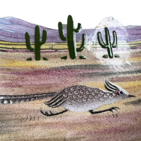 Enameled copper Cactus and Road Runner Alexander Designer Dish