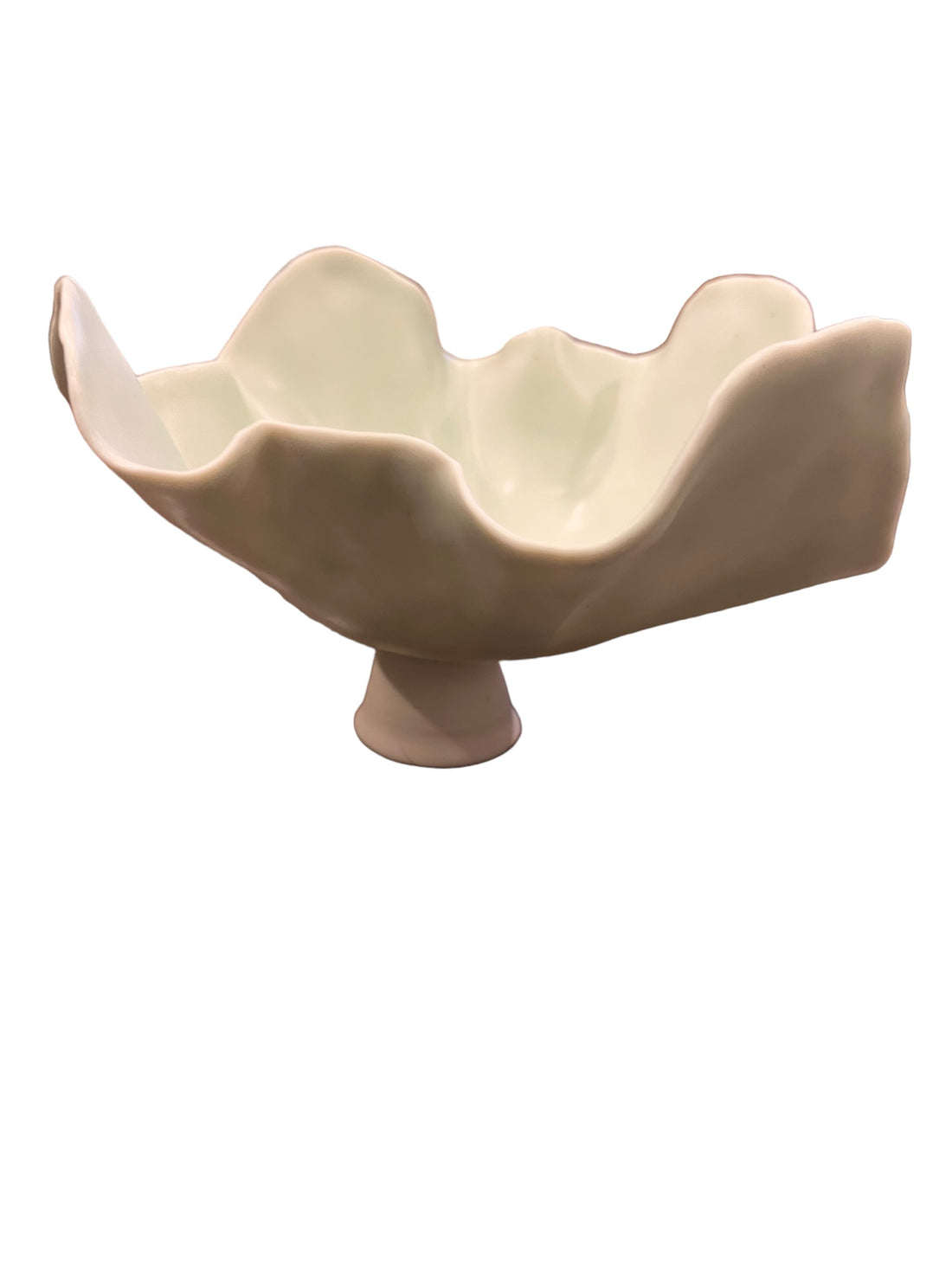 Pedestal Ceramic Dish Sea Foam Green