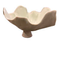 Pedestal Ceramic Dish Sea Foam Green