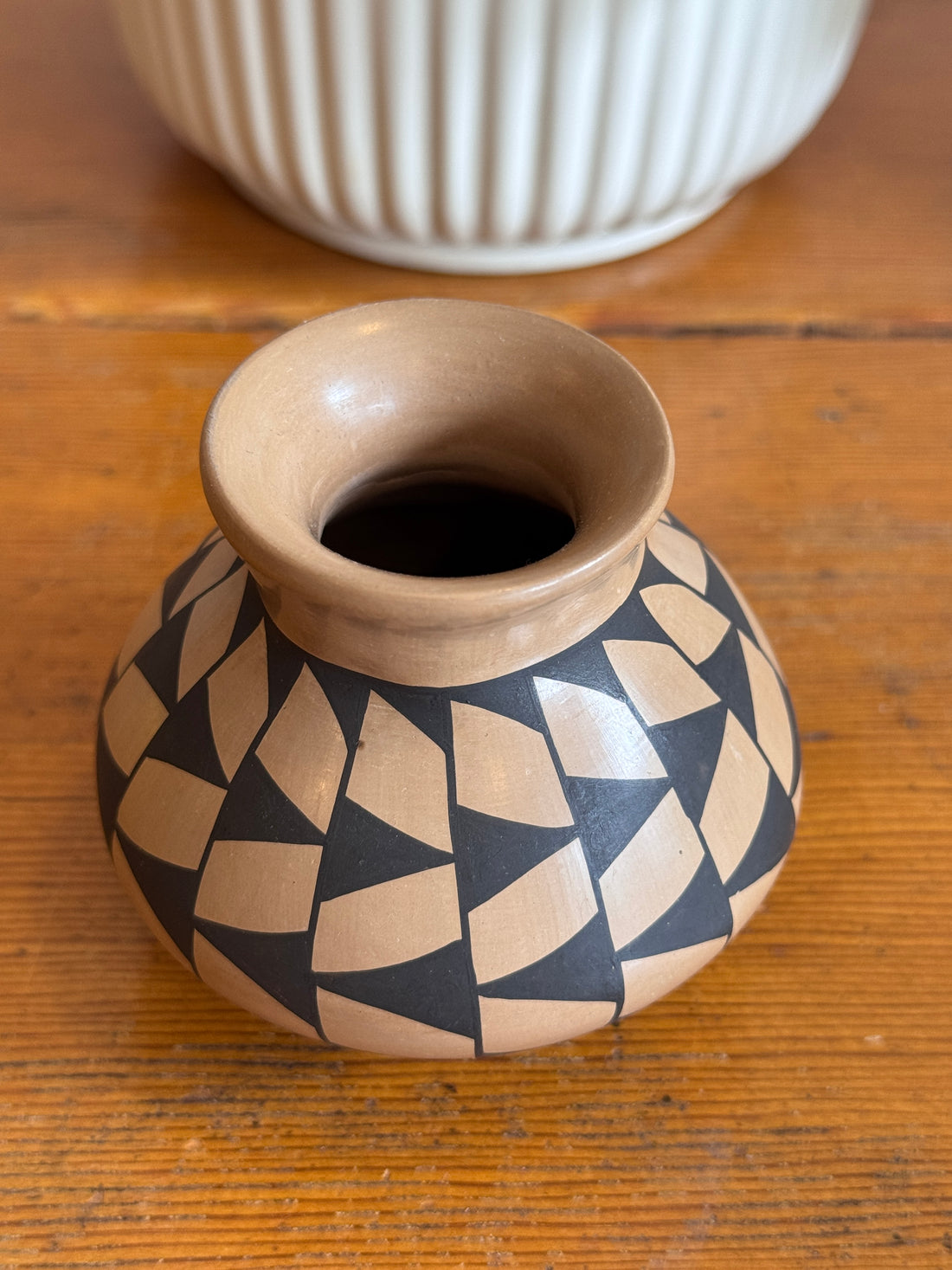 Native Basket and Clay Pot Ceramic Vase Sold Separately