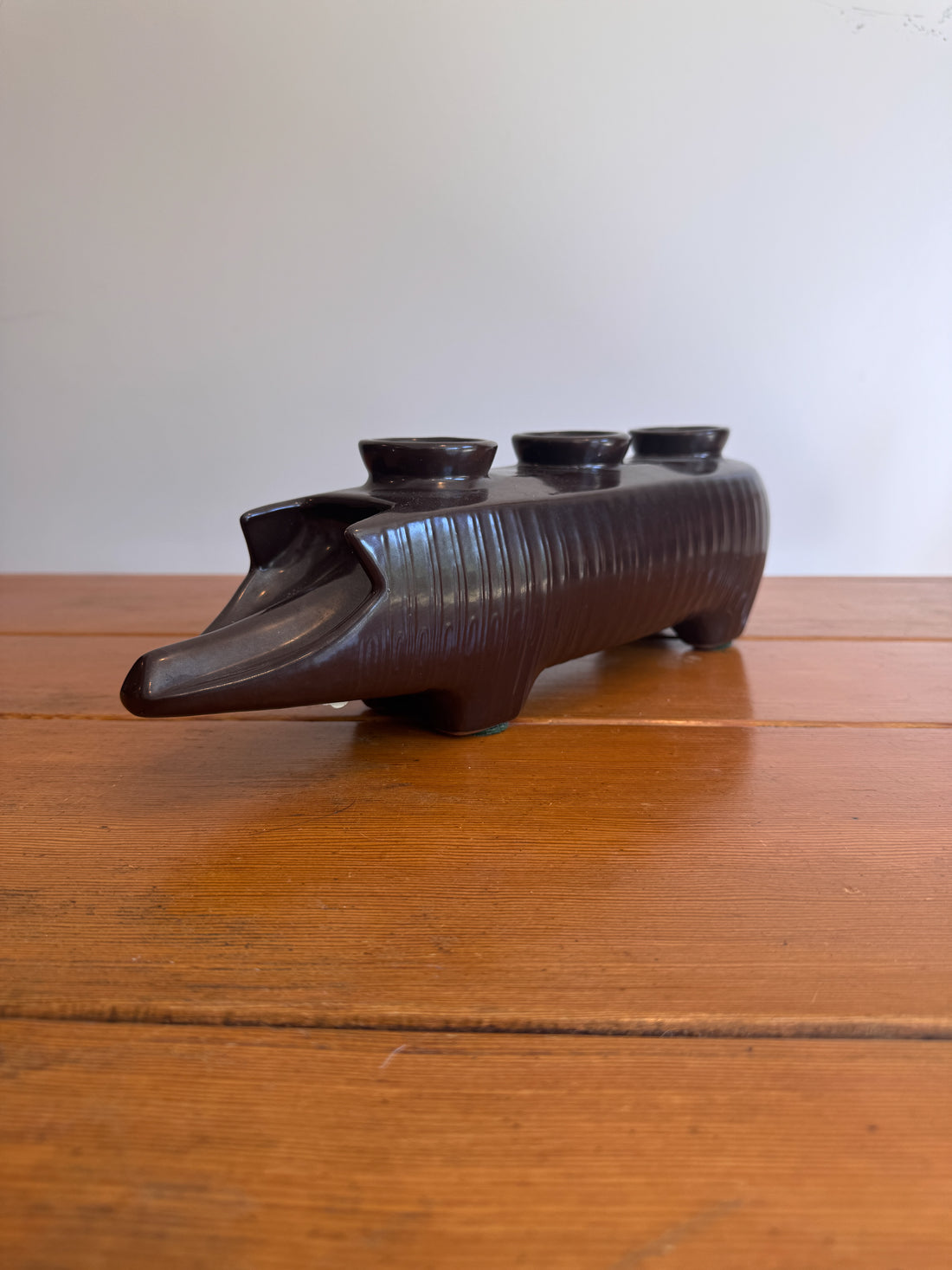Rare Redwing Ceramic Pig Candle Holder