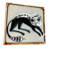 Tonala Ceramic Tile Folklore Cat Wall Art