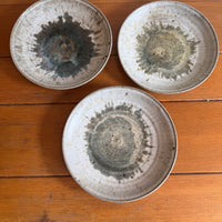 Ceramic Dinner Plates Studio Pottery Vintage 