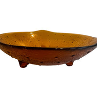 1960s Spanish Amber Glass Dish