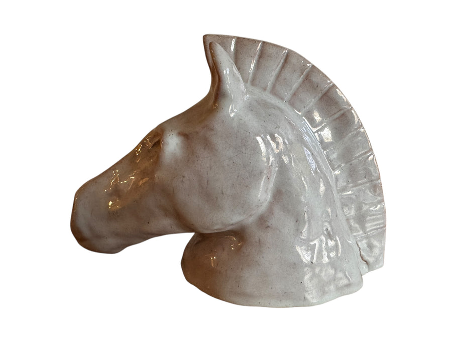 Ceramic Horse Head Sculpture 1938 Studio Pottery Figure