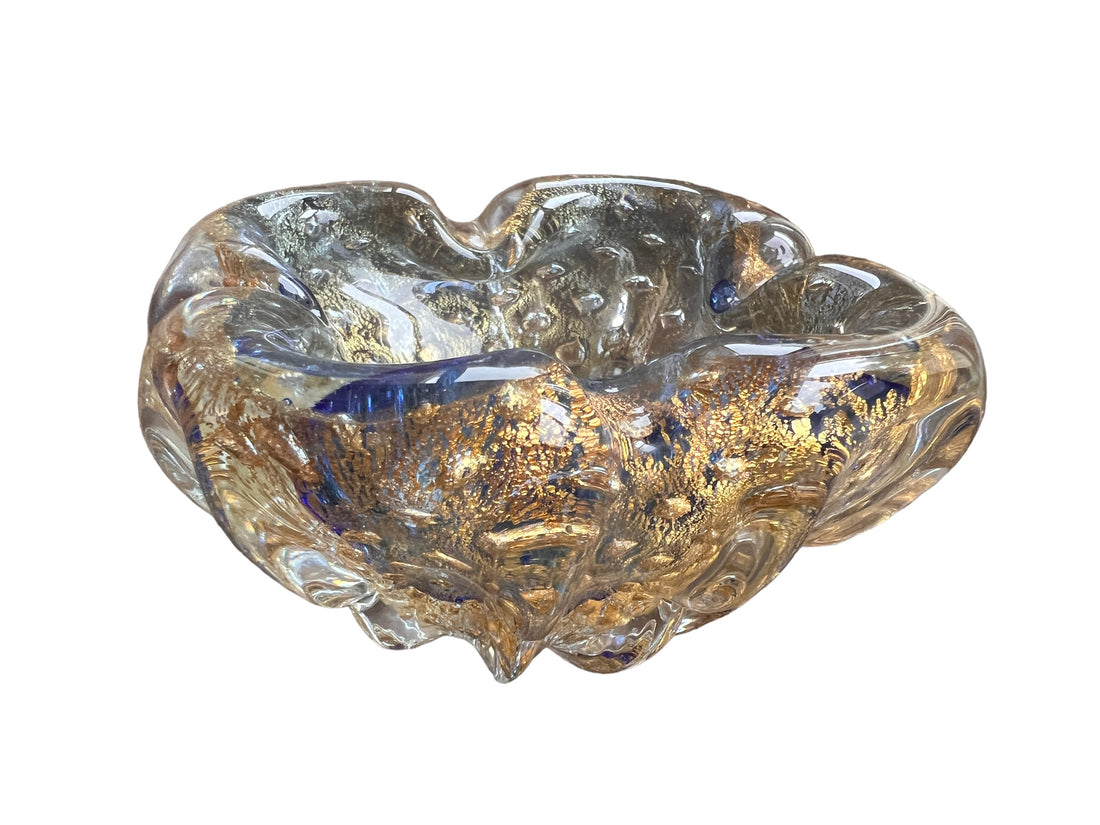 Murano Crystal Glass Ashtray Dish