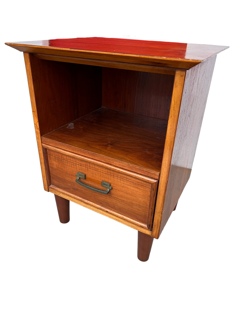 Midcentury Wood Bedside Table Nightstand