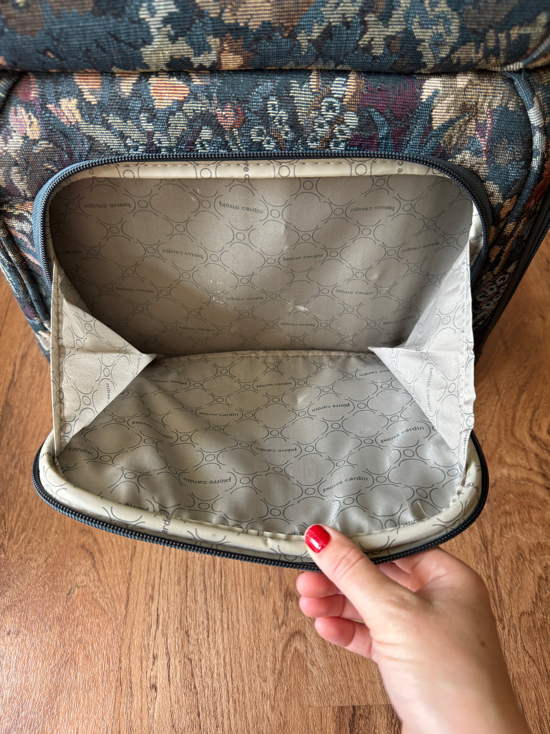 Pierre Cardin Floral Travel Carry-On vintage