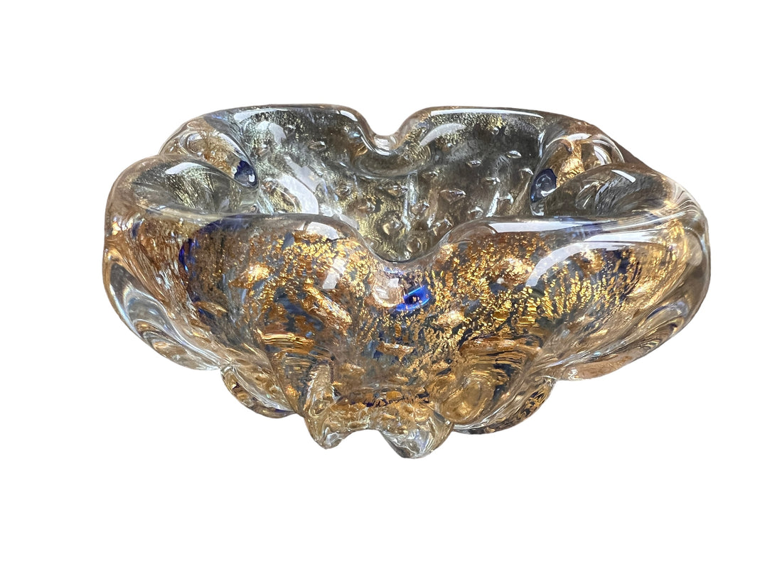 Murano Crystal Glass Ashtray Dish