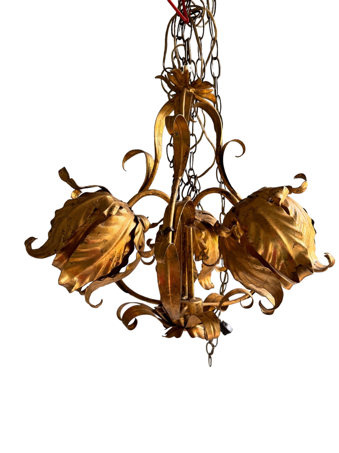 Italian gold Gilt Lotus Pendant Lamp Light