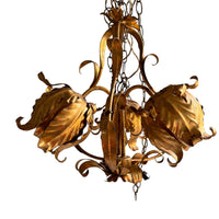 Italian gold Gilt Lotus Pendant Lamp Light