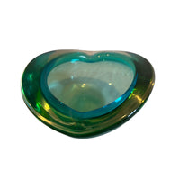 Murano Style Crystal Glass Ashtray Dish