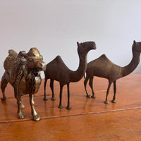 Etched Brass Camel Figures Vintage